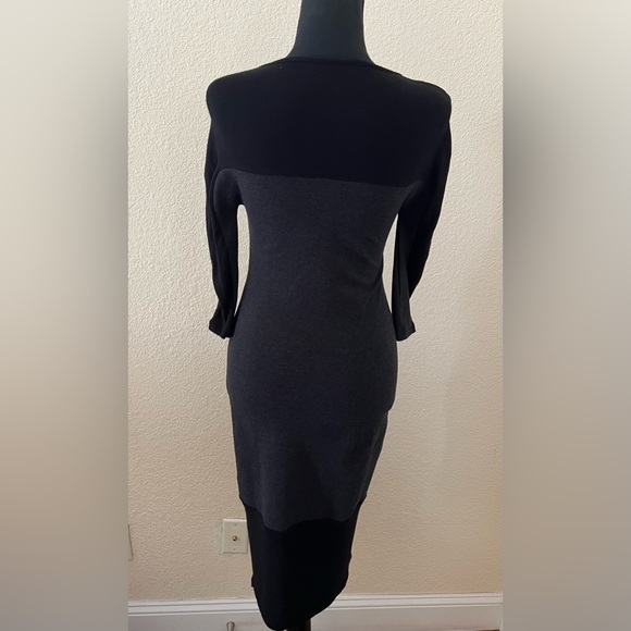 Ioanna Kourbela Black & Gray Bodycon Midi Dress Small - Picture 4 of 16